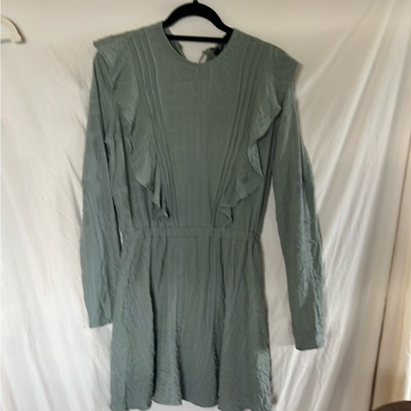 Zara Green Ruffle Dress - Picture 4 of 4